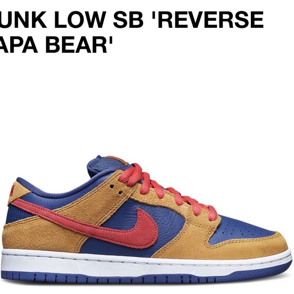 Nike Dunk Low SB Reverse Papa Bear - Picture 1 of 4